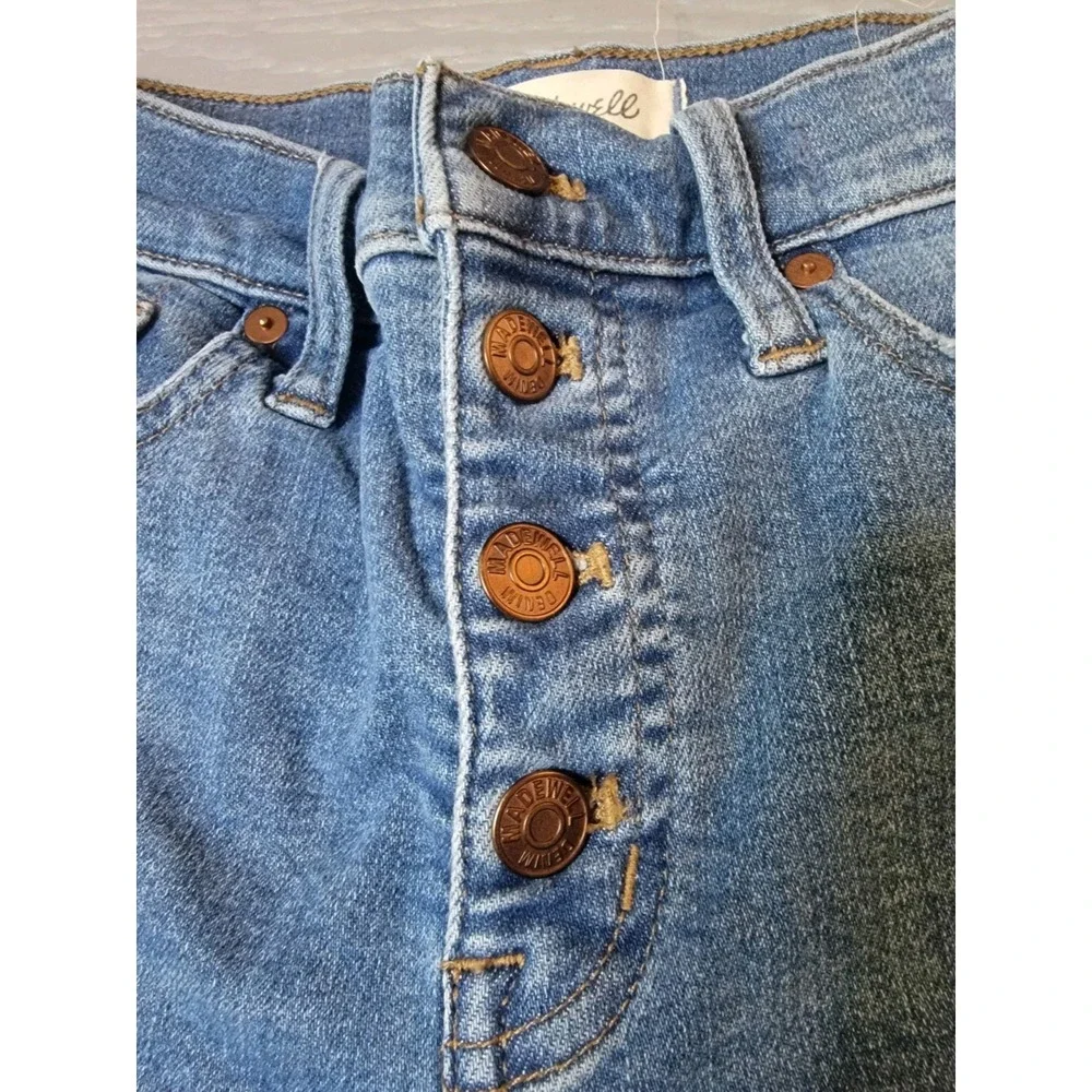 ♡Preloved Madewell‎ Womens Button Up Mid-rise Skinny Crop B-35